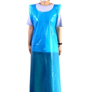 Customized <b>Disposable</b> Plastic <b>Aprons</b> Blocked LDPE <b>Apron</b> with Hole for Food Processing 100% PE - Product Image 5