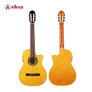 Guitare <span class=keywords><strong>flamenco</strong></span> 39 pouces pour étudiants, finition brillante, instruments de musique de qualité ACG10CE - Product Image 1