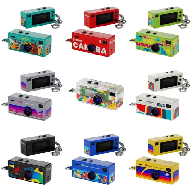 Retro Mini Camera 1080P Thumb Camera 12MP Digital Keychain Camera 0.96 Inch Screen Pocket Vlog Camera Gift for Kids