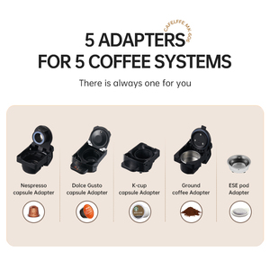 CAFELFFE Envío Desde Alemania <span class=keywords><strong>Cafetera</strong></span> de Cápsulas 5 en 1 de <span class=keywords><strong>19</strong></span> <span class=keywords><strong>Bares</strong></span> Compatible con Cápsulas <span class=keywords><strong>Dolce</strong></span> <span class=keywords><strong>Gusto</strong></span>, Nespresso, Monodosis ESE, Café Molido y K-cup - Product Image 3