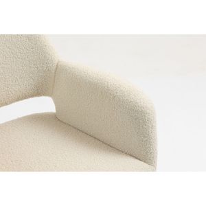 Kaufhof sedie da pranzo girevoli/sedie con braccioli set da 2 in tessuto teddy con ritorno automatico - Product Image 6