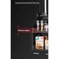 Cesto de Armazenamento Moderno em Aço Inoxidável para Armário de Cozinha com Dispositivo de Elevação Manual, Impermeável, à Prova de Ferrugem e Ecológico