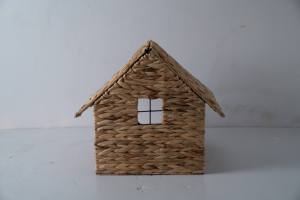 เตียงแมวยกสูงสบายเตียงนุ่มสบายสำหรับเพื่อนขนยาววิลโลว์สิ่งประดิษฐ์สำหรับแมวบ้านน้ำผักตบชวาน่ารักสำหรับสัตว์เลี้ยงเตียงนอนบ้าน - Product Image 2