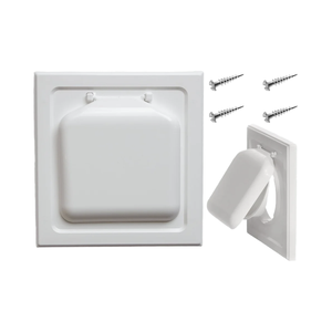 Modern 4 Inch Outdoor Dryer <strong>Vent</strong> Cover Square Shape 2.0mm Thick 45 Blade Angle Thumbscrews Latch UV <strong>Resistant</strong> Plastic for - Product Image 2