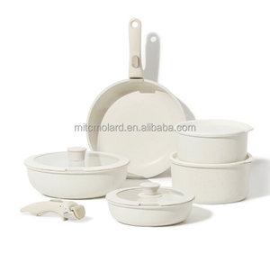 Juego de utensilios de cocina con mango desmontable al por mayor, 5 unidades, 9 unidades, 15 unidades, utensilios antiadherentes con múltiples opciones - Product Image 1