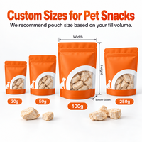 Sachet d'emballage personnalisé pour aliments pour animaux de compagnie, pochette verticale refermable avec fermeture éclair, thermoscellable, Doypack pour friandises pour chats et nourriture pour chiots