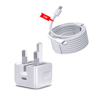 Cargador de Pared Plegable Universal USB Tipo-C de 20W con Enchufe para Reino Unido, Carga Rápida PD, Resistente al Fuego, para Teléfonos Móviles, Auriculares y Relojes Inteligentes