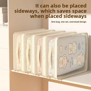 Sac <span class=keywords><strong>de</strong></span> <span class=keywords><strong>rangement</strong></span> respirant et anti-poussière <span class=keywords><strong>pour</strong></span> la maison, draps, <span class=keywords><strong>housse</strong></span> <span class=keywords><strong>de</strong></span> <span class=keywords><strong>couette</strong></span>, ensemble <span class=keywords><strong>de</strong></span> 4 pièces, organisateur <span class=keywords><strong>de</strong></span> garde-robe, anti-moisissure, personnalisable, vente en gros - Product Image 3