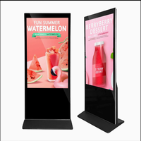 Écran d'affichage et de signalisation numérique intérieur 49 55 65 75 pouces Kiosque intelligent LCD vertical publicité debout au sol