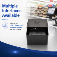 Imprimante thermique de reçus et codes-barres POS 80 mm avec Bluetooth sans fil, USB, LAN et découpe automatique pour le commerce de détail