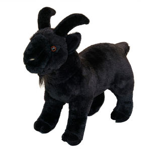 Doldurulmuş hayvan-rahatlatıcı arkadaşı-Ultra yumuşak hayvan peluş oyuncak 27cm çiftlik hayvanları-2 renk Asst. Gerçekçi keçi - Product Image 1