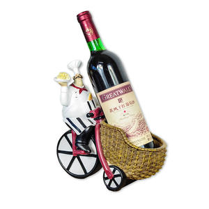 Creativo chef resina portabottiglie artigianato ristorante occidentale decorazione della casa arredamento <span class=keywords><strong>cucina</strong></span> armadietto del vino decorazione della finestra ornamento - Product Image 1