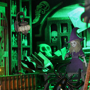 Kit de maison de poupée en bois à construire soi-même et coin lecture - Ensemble de maisons miniatures avec meubles de poupée et design architectural pour l'exposition - Product Image 5