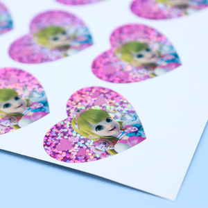 Wholesale Customized Kids Cartoon Stickers Bright Pink PET Self <b>Adhesive</b> Labels BPA Free <b>PVC</b> Waterproof Custom Sticker Accept - Product Image 2