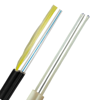 Cable de Fibra Óptica FTTH FTTX para Interiores/Exteriores, Membresía de Resistencia, Cables de Comunicación de Alto Rendimiento, Conductor de Cobre, 2 Conductores