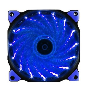 120mm Blue LED <b>Computer</b> Case <b>Fan</b> 120x120x25mm Quiet Cooling With 15 LEDs Flowing Light Effect - Product Image 1