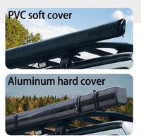 Tente de voiture en tissu Oxford imperméable avec éclairage LED, portable quatre saisons pour SUV, fourgonnette, véhicules tout-terrain 1,6m/2m