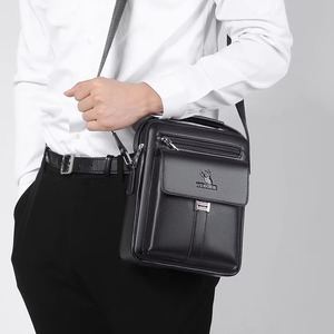 Diseño clásico de buena calidad, bolsos de hombro para hombre, bandolera de mensajero, Bolso bandolera de viaje de negocios de cuero PU personalizado - Product Image 6