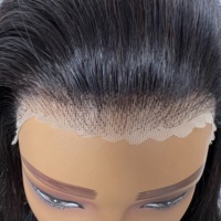 Expédition immédiate Perruque sans colle 5x5 Cheveux humains bruts indiens lisses comme des baguettes, Perruque frontale en dentelle pré-coupée Cheveux humains pour femmes Facile à mettre et à enlever