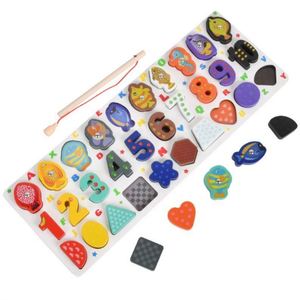 Kids Early Education Activity Toy Magnetic Fishing Game Montessori Wooden Alphabet Shape <b>Puzzles</b> - Product Image 6