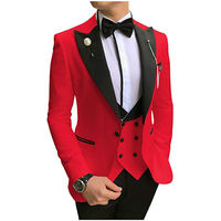 Costumes slim pour hommes Ensemble trois pièces Costumes de performance Costume pour homme Robe de danse pour hommes personnalisée en gros