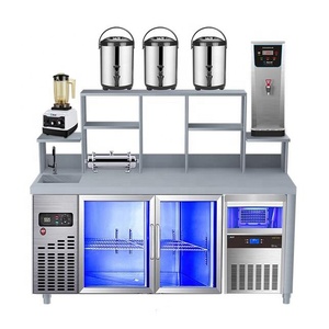 Station de travail Boba en acier inoxydable, Table de travail, présentoir pour boissons au lait ou <span class=keywords><strong>Bubble</strong></span> de thé, modèle à personnaliser, 1 pièce - Product Image 6
