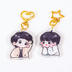 Custom Design Bulk Promotional <b>Keychain</b> Custom Logo Cute Kawaii Cartoon <b>Anime</b> Clear Glitter Acrylic Plastic <b>Keychain</b> Acrylic - Product Image 5