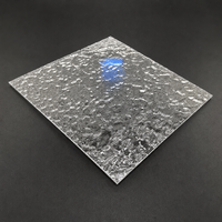 Plaque acrylique transparente effet glace pilée avec finition texturée pour une diffusion lumineuse brillante et des présentoirs de luxe