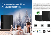 Pompe à chaleur air-eau Sunrain R290 A+++ 6KW 12KW 18KW DC Inverter Monobloc avec contrôle intelligent WIFI, chauffage, refroidissement et eau chaude