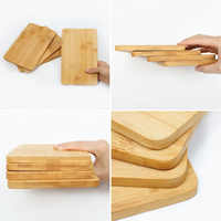 FSC FDA Natuurlijk Bamboe Ontbijtbord Set 22x14x1cm Mini Houten Brood Fruit Serveer Snijdplank Keuken Gadget