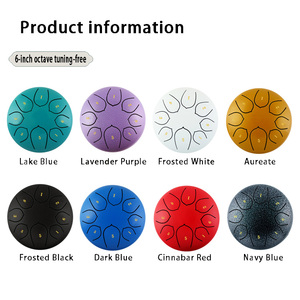 กลองลิ้นเหล็กขนาด6นิ้วอัปเกรดพร้อมดีไซน์ตัวเลข8โทนเครื่องเพอร์คัชชันสำหรับผู้เริ่มต้นผู้ใหญ่และเด็ก - Product Image 5