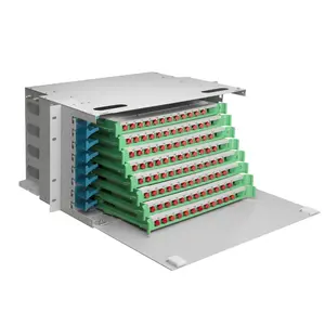 OEM Factory Patch Panel 19 pollici Rack Mount 5U FTTH 96 core SMC Outdoor Indoor cavo in fibra ottica Cross Connect Cabinet ODF