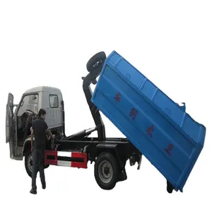 FOTON Forland 4x2 RHD 5m3 폐기물 처리 트럭 쓰레기 수집기 트럭 후크 암 쓰레기 트럭 제조 업체