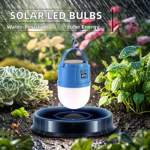 Lámpara de Camping Multifuncional con Energía Solar LED, Doble Fuente de Luz, Gancho, Pantalla Digital, Recargable - Product Image 5