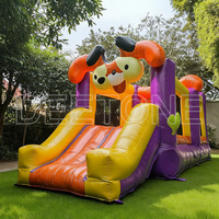 Château Gonflable Extérieur Pirate avec Toboggan Combiné pour Enfants et Adultes