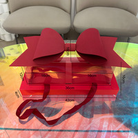 2024 Neue Blumenverpackungsbox, tragbare Karton-PVC-Transparenz-Handgriff-Blumen-Kuchenbox mit Griff