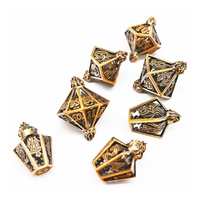 Dés RPG DND personnalisés fabriqués par LM, vente directe, jeu de société en métal, polyédrique 40 mm avec livre gratuit
