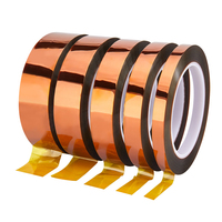 Pita Perekat Poliimida Amber Die-cutting Tahan Panas Tinggi dengan Lapisan Perekat Silikon untuk Perlindungan Penyolderan PCB