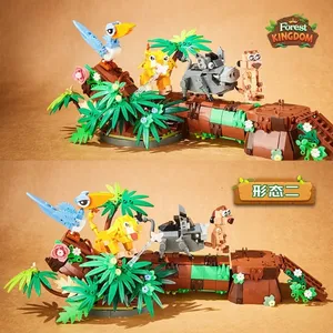 DK6028 Modello di Animali della Foresta in Blocchi da Costruzione, Creatura Selvatica in Miniatura, Collezione da Scrivania - Product Image 3