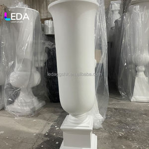 Grand vase blanc géant LEDA pour événements de mariage, cadeau pour invités, grand vase de sol extérieur - Product Image 3