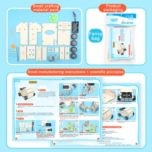 Aspirapolvere elettrico per bambini Puzzle modello scienza fisica stelo esperimento Kit fai da te assemblato a mano spazzatrice giocattoli <span class=keywords><strong>camion</strong></span> della spazzatura - Product Image 4