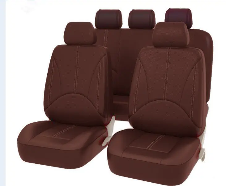 ユニバーサルカーのフロントおよびバックシートカバーに適用可能なカスタムの異なるタイプの自動バックレザーカーシートカバー