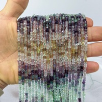 Perles rondes en pierre de fluorite facettée dégradée de 2 mm, 3 mm, 4 mm, 5 mm, pour la fabrication de bijoux, bracelets et colliers en DIY