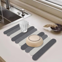 Terre de diatomées tapis de bain en pierre pliant salle de bain cuisine plat séchage sol douche tapis de pied pour la maison cuisine comptoir sol