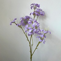 Bunga Terompet Warna Dopamin Baru, Bunga Sutra Buatan Tangan untuk Pernikahan, Dekorasi Taman Monet, Bunga Ruang Tamu
