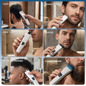 Kit <span class=keywords><strong>Professionale</strong></span> Elettrico 5-in-1 per la Cura Personale Maschile, Set Regolabarba <span class=keywords><strong>e</strong></span> Tagliacapelli Tutto-in-Uno, Ultra Silenzioso, Ricarica Rapida Type-C - Product Image 5