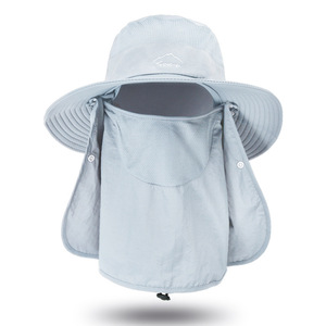 Venta al por mayor personalizado al aire libre protector solar impermeable extraíble cara cuello solapa de punto cubo gorra de pesca bordado <span class=keywords><strong>pescador</strong></span> sol <span class=keywords><strong>hombre</strong></span> <span class=keywords><strong>sombreros</strong></span> - Product Image 6