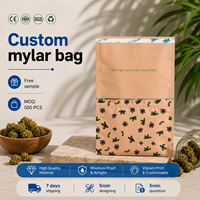 Sachets Doypack Personnalisés Imprimés en Feuille Métallisée Scellés sur 3 Côtés, Anti-Odeur, pour Emballage de Tabac, Pochettes Mylar pour Gâteaux