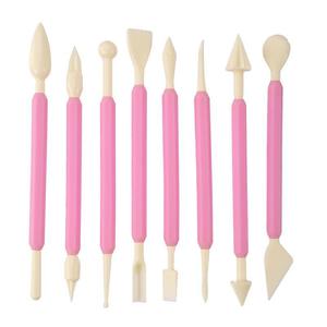 Fourni directement par l'usine : Ensemble de 9 outils pour pâte à sucre, comprenant un stylo de décoration de crème et un ensemble de spatules, un stylo de sculpture pour gâteaux, et des outils de pâtisserie. - Product Image 5
