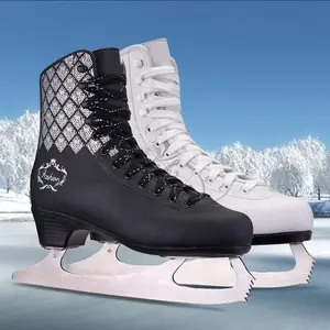 Fabrika fiyat OEM çoklu boyutları moda profesyonel buz paten kayak ayakkabıları çizmeler şekil buz pateni